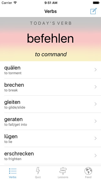 Daily German Verb App - Davison Daily German Verb App - Davison