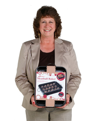 Inventor of the Meatball Baker with their product
