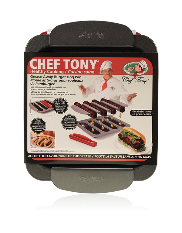 Davison Produced Product Invention: Chef Tony – Burger Dogs Pan