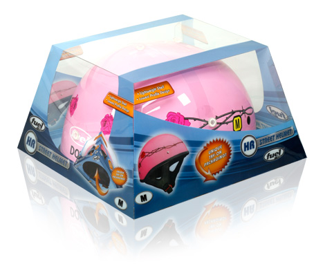 Davison Produced Product Invention: Fuel Helmet Packaging (Pink)