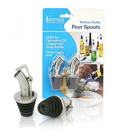 Davison Produced Product Invention: Kitchen Bottle Pour Spouts