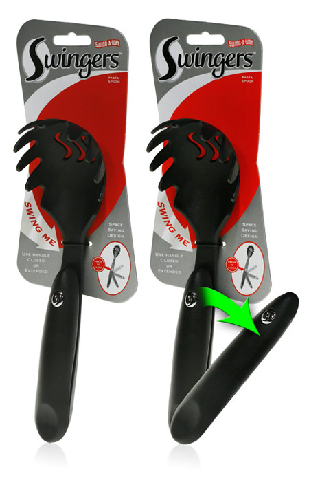 Davison Produced Product Invention: Swingers Pasta Spoon