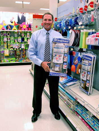 George Davison with Davison produced product idea: Gift Wrap Station