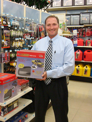 George Davison with Davison produced product idea: Optic Mirror (Glow) Packaging