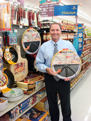 George Davison with Davison produced product idea: The Perfect Pizza Pan