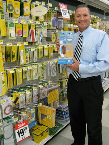George Davison with Davison produced product idea: Petite Press Packaging