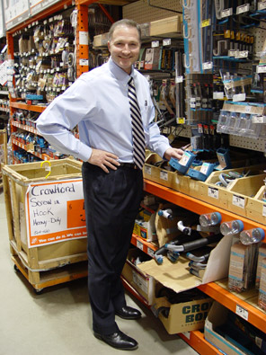 George Davison with Davison produced product idea: Tape Measure Holder