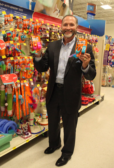 George Davison with Davison produced product idea: Toys “R” US Pets Treat Dispensing Dangle Toy