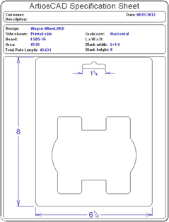 Packaging CAD Drawing for Davison Produced Product Invention Toys “R” US Pets Treat Toy Dumbbell