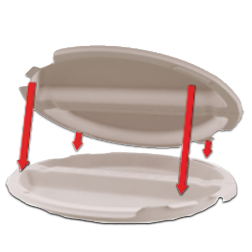 Sustainable & Compostable Plate Features Built-In Tabs To Secure Food On The Go