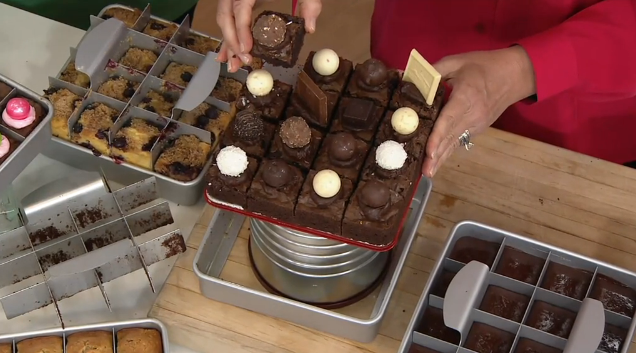 PushPerfect 8 Brownie Pan - QVC PushPerfect 8 Brownie Pan - QVC